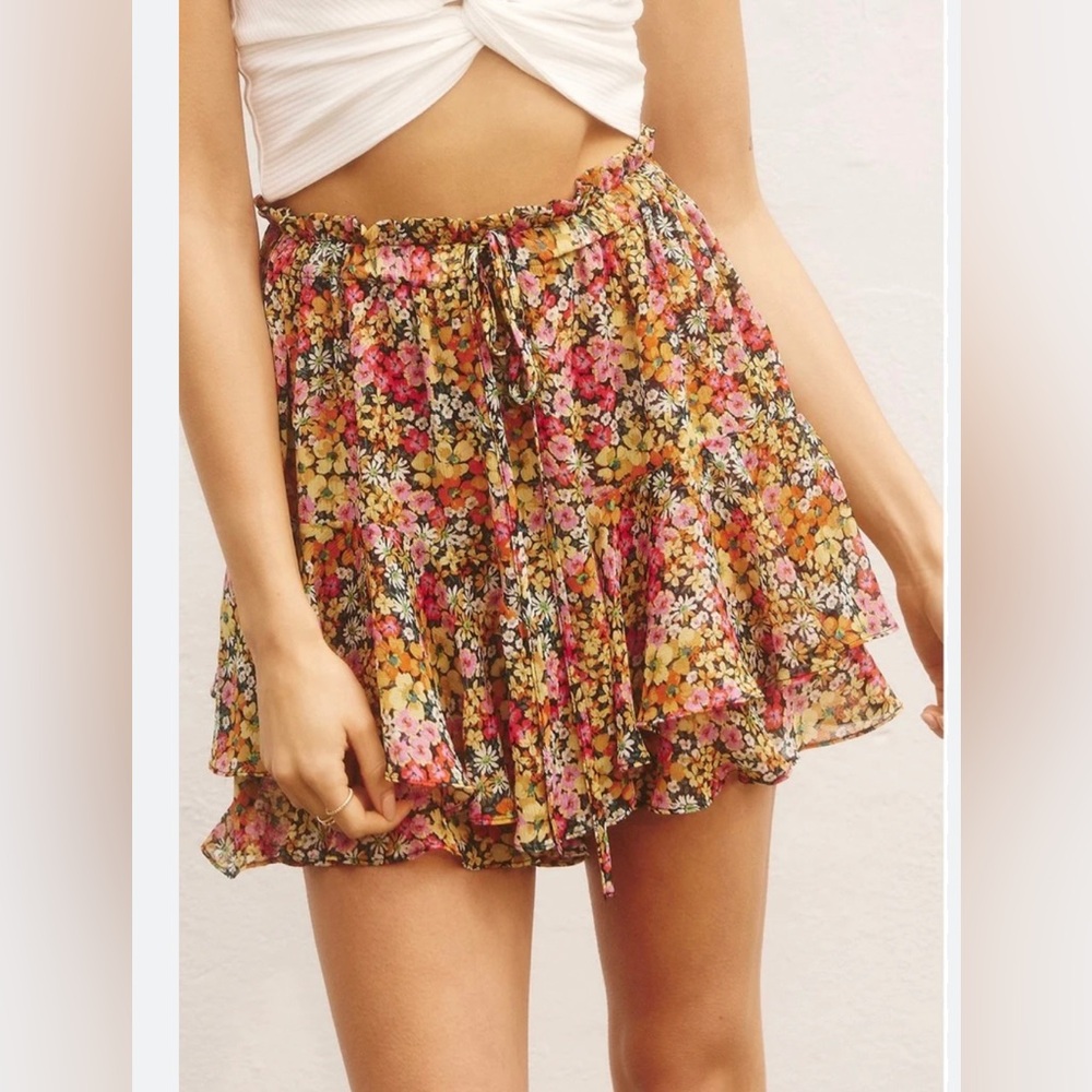 Floral Skirt/shorts